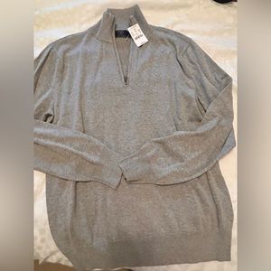 J crew half zip pullover medium grey